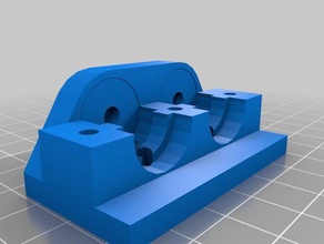dual i3 bowden jhead hotend mount remix 3d printer parts 3d print model - Mito3D