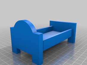 single bed dolls house model furniture 3d print model - Mito3D