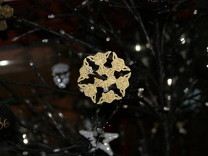 yoda starflake sculptures decoration snowflake 3d print model - Mito3D
