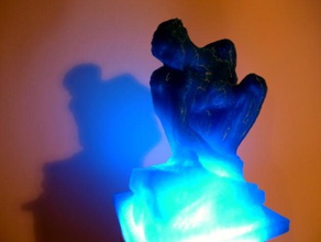 lightsculpture crouching woman scans replicas makergear rodin statue 3d print model - Mito3D