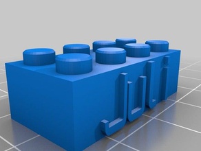 juli lego block necklacekeychain costruzione i giocattoli personalizzato 3d print model - Mito3D