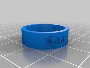 addy love daddy ring 65 rings customized 3d print model - Mito3D