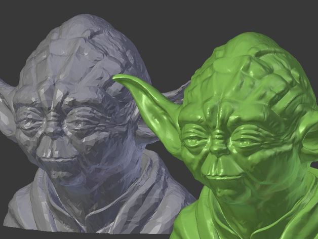 yoda reesculpieron 26mb las esculturas el busto star wars 3D print model - Mito3D