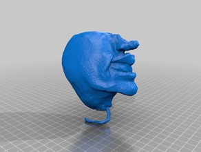 my scan 18 art character head human makerbotdigitizer sculpey sculpture 3d print model - Mito3D