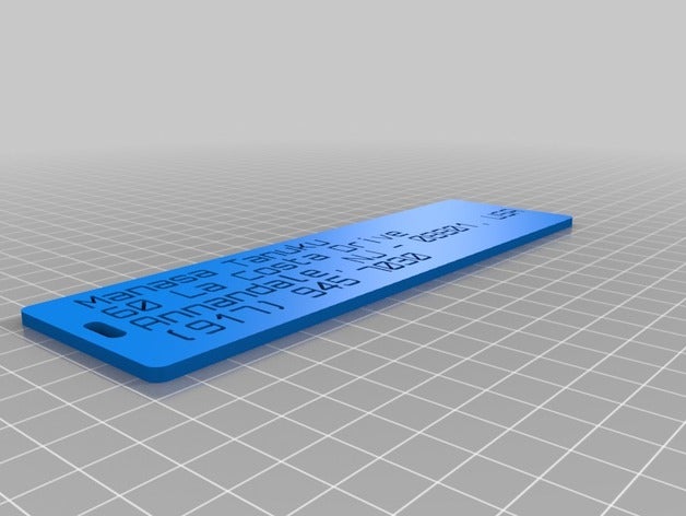 il mio personalizzato customizer versione bagagli etichetta 2 organizzazione 3D print model - Mito3D