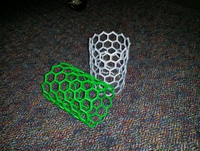 Kohlenstoff-Nanoröhrchen-Struktur lernen atom atomic hexagon 3d print model - Mito3D