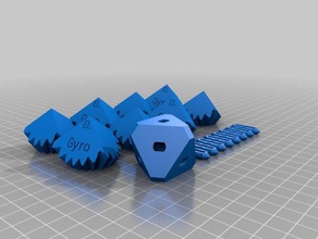 il mio personalizzato di tre cubo ingranaggi interattiva arte 3d print model - Mito3D