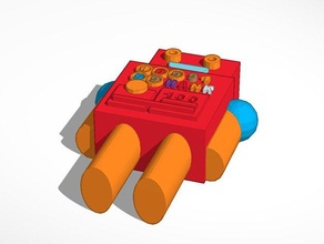 cute colorful smiley happy hank100 robot model robots 3d print model - Mito3D