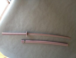 katana de la vaina - tamaño completo props caso el japonés samurai espada 3d print model - Mito3D