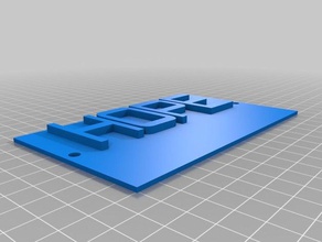 hope-Karte Zeichen logos angepasst 3d print model - Mito3D