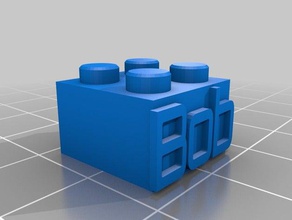 bob lego block necklacekeychain construction toys customized 3d print model - Mito3D