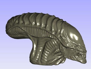 testa di alien modificato sculture giger orrore mostro 3d print model - Mito3D
