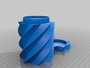 parametric twisted star pencil holder containers customized durangomaker 3d print model - Mito3D