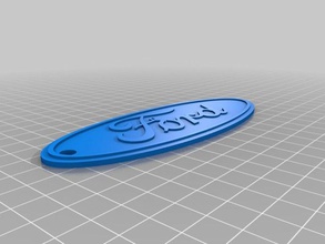 ford logo keychain porte-clés 3d print model - Mito3D