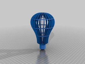ode lamp sculptures lampshade led holder 3d print model - Mito3D