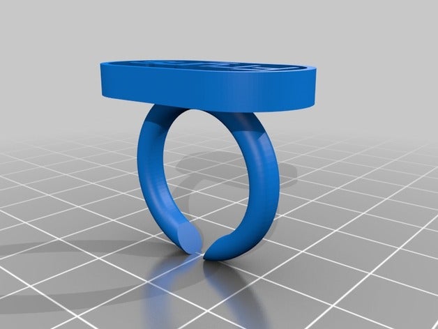 texto anel anéis personalizado 3D print model - Mito3D