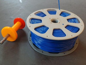 3d-printable split filament spool threaded joint 135 mm printer accessories 3d-printer 3d print bobbin bobin cable reel power-drill small wind winding 3d print model - Mito3D