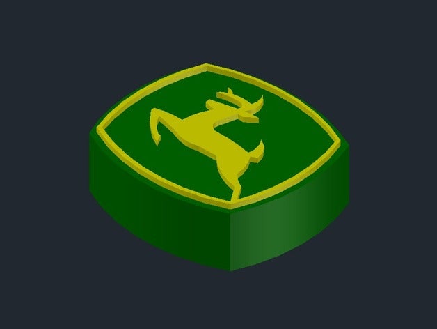 john deere logo en 3d signos logotipos 3D print model - Mito3D