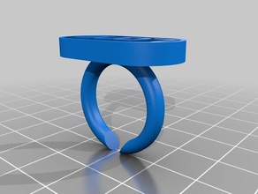 lona de texto anillo los anillos personalizado 3d print model - Mito3D