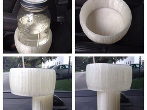vw jetta quart jar holder 3d printing cup 3d print model - Mito3D