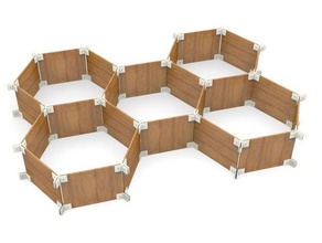 esagonal module shelf fixtures decor furniture 3d print model - Mito3D