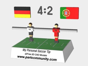 alemania-portugal de la copa del mundo fútbol punta deporte al aire libre 3d print model - Mito3D
