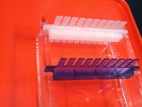 customizable gel comb biology customizer electrophoresis 3d print model - Mito3D