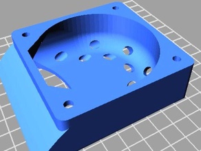 swisscheesefanduct agujeros 3d de la impresora partes 50mm caso titular el monte ultimaker 3d print model - Mito3D