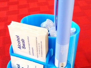 kalem iğne enjeksiyon taşıyıcı organizasyon 3d print model - Mito3D