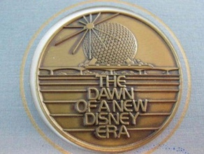 original opening day 1982 epcot center commemorative coin coins badges disney 3d print model - Mito3D