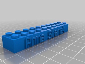 anna lego block necklacekeychain construction toys customized 3d print model - Mito3D