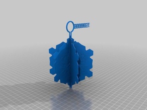 snowflake ornament decor customized 3d print model - Mito3D