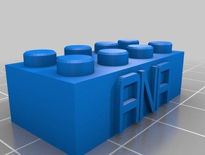 anas llavero de lego la construcción los juguetes personalizado 3d print model - Mito3D
