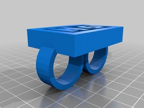 no2 anéis personalizado 3d print model - Mito3D