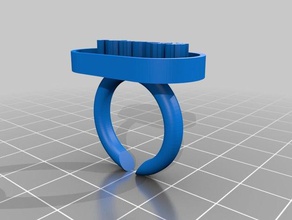 team 3 ring rings customized 3d print model - Mito3D