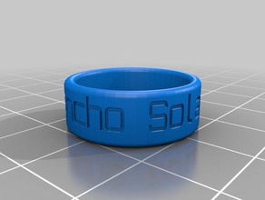 equipe 2 do anel anéis personalizado 3d print model - Mito3D