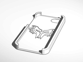angry fox faccia il caso di iphone 5 mobile 5c 5s anry cut divertente out spaventoso stencil 3d print model - Mito3D