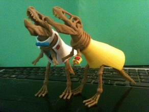 prom outfits rex creatures art cork toy trex tyrannosaurus 3d print model - Mito3D