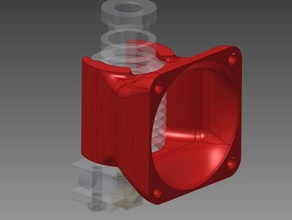 e3d v6 hotend 40-mm-fan-duct Drucker Extruder die aktive Kühlung - Lüfter hotend-Kühlung mount Verkleidung 3d print model - Mito3D