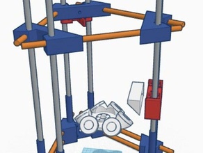 mendock--un mendel stile delta bot 3d le stampanti Stampante stampante robot kossel rostock 3d print model - Mito3D
