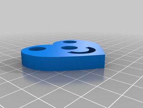 smiling heart 3d printing earring pendant smile 3d print model - Mito3D