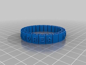 pulsera andrea pulseiras personalizado 3d print model - Mito3D