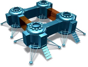 modular base em marte edifícios estruturas makerbotmars 3d print model - Mito3D