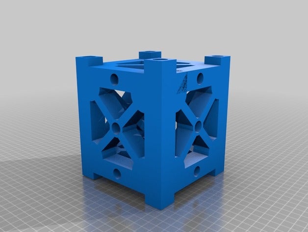 cubesat 3d de l'impression la nasa satellite squelette l'espace 3D print model - Mito3D