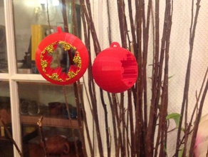koch snowflake christmas bauble sphere math art festive fractal ornament tree ultimaker 3d print model - Mito3D