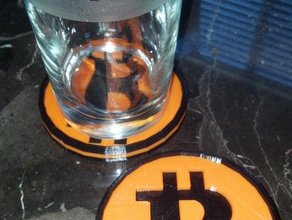 bitcoin btc coaster kitchen dining 3d print model - Mito3D