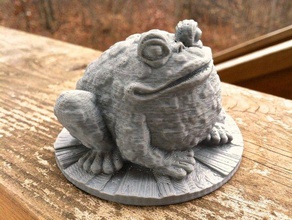 bahçe kurbağa tarar kopyaları amfibi hayvan sanat lulzbot model süs gölet sürüngen 3d print model - Mito3D