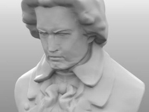 beethoven resculpted sculptures buste 3d print model - Mito3D
