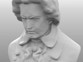 beethoven resculpted Skulpturen Büste 3d print model - Mito3D