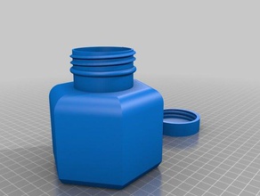 6side sksbottle Container angepasst 3d print model - Mito3D